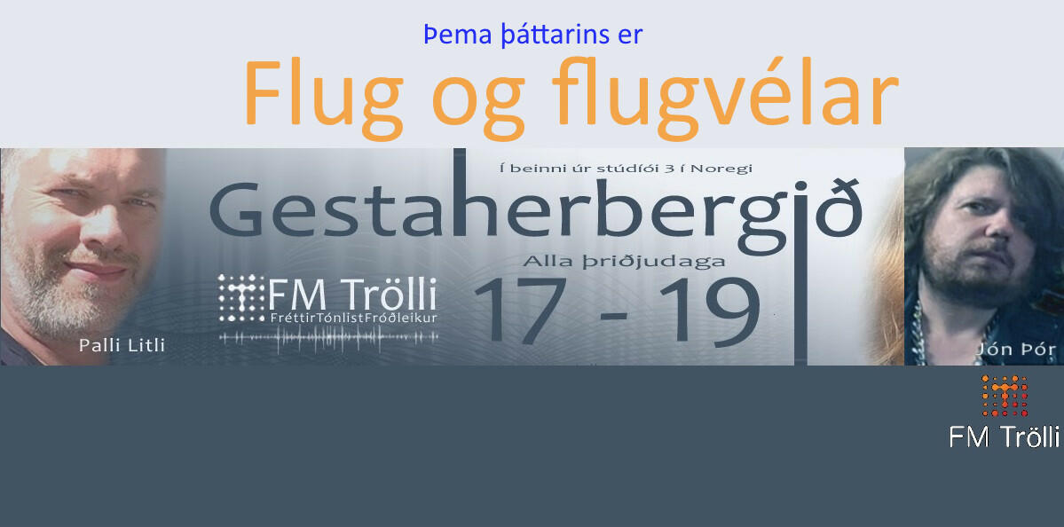 Gestaherbergið í dag klukkan 17-19 og þema þáttarins er flug og flugvélar