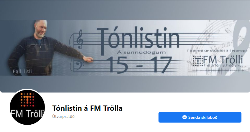 Þátturinn Tónlistin er í dag á FM Trölla kl. 15