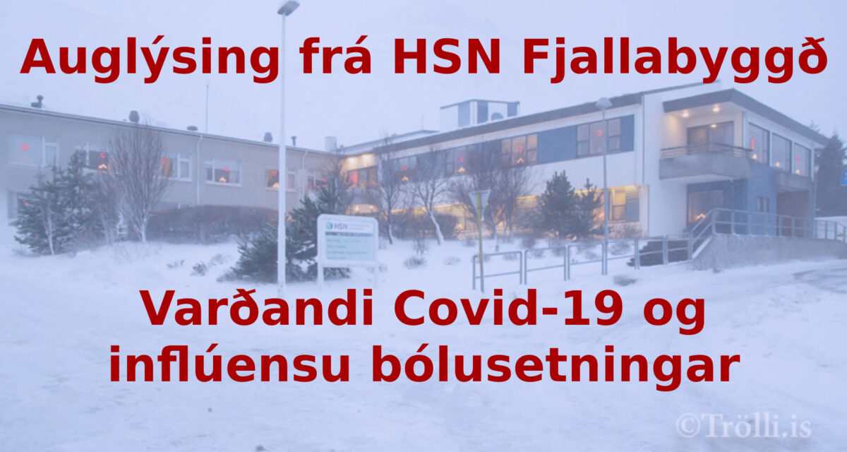 Auglýsing frá HSN í Fjallabyggð okt. 2021