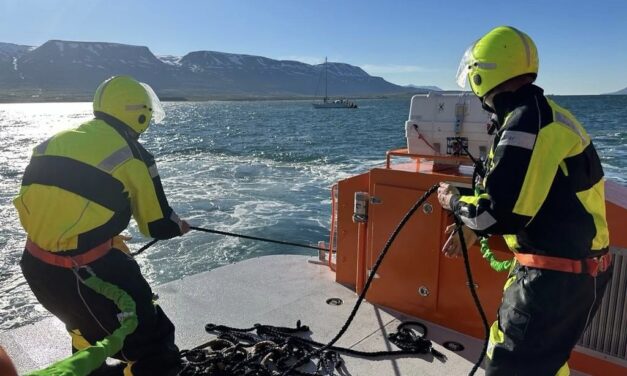 Sigurvin tók þátt í björgunaraðgerð í Eyjafirði