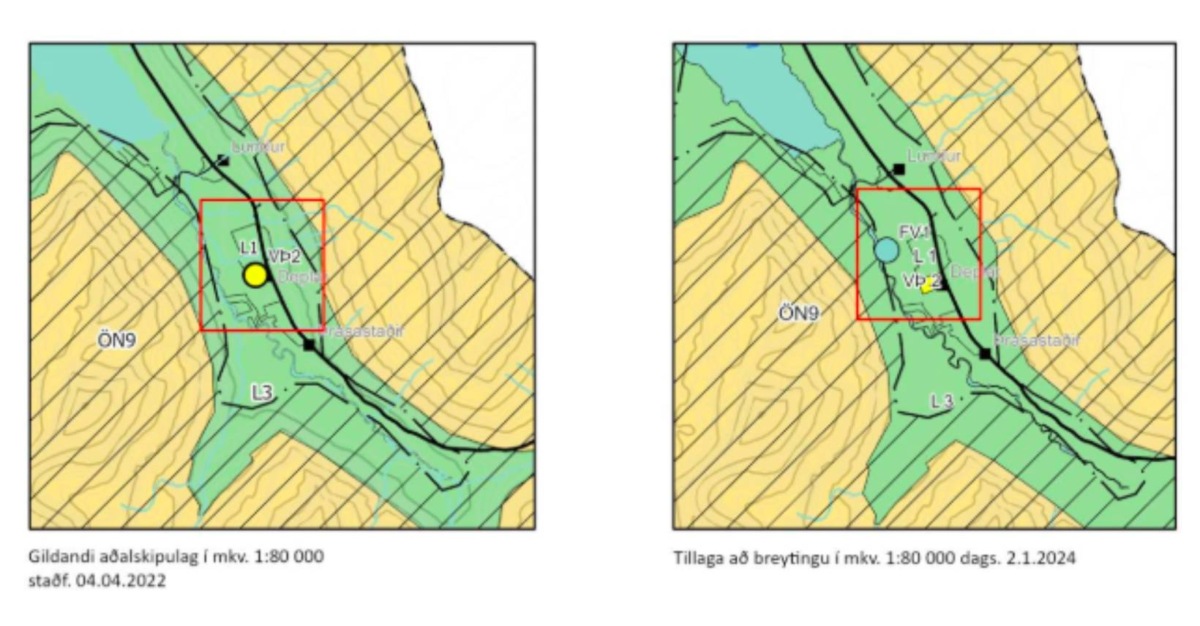Vinnslutillögur breytinga á aðalskipulagi fyrir Depla í Fljótum