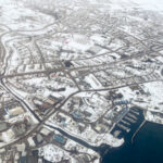 Danski flugherinn með aðflugsæfingar að Akureyrarflugvelli í dag