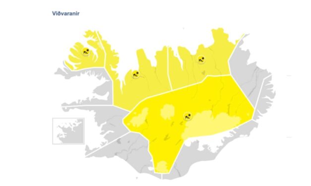 Gular viðvar­an­ir í gildi