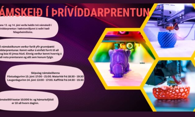 Námskeið í þrívíddarprentun að hefjast