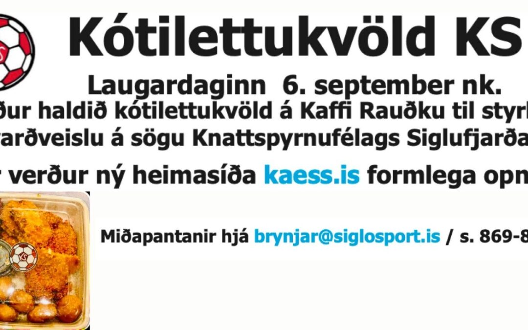 Glæsilegt Kótilettukvöld KS 6. september