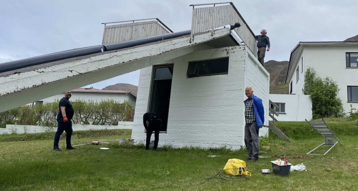 Rótarýklúbbur Ólafsfjarðar vill setja myndir á skíðastökkpallinn