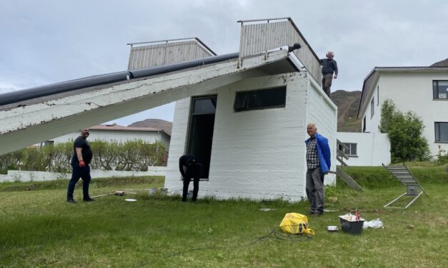 Rótarýklúbbur Ólafsfjarðar vill setja myndir á skíðastökkpallinn