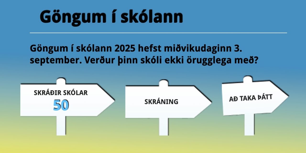 Verkefnið „Göngum í skólann“ hefst í dag