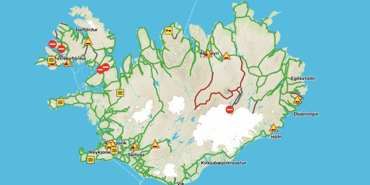 Hringvegur 1 norðan við Borgarnes lokaður í dag vegna malbiksframkvæmda