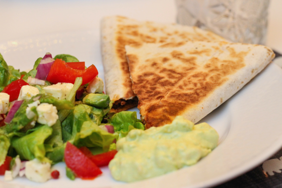 Quesadillas með nautahakksfyllingu