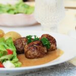 Kjötbollur með fetaosti í rjómasósu 