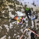 Göngufólki komið til bjargar efst í Brimnesi í Ólafsfirði