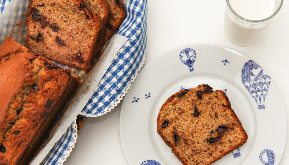 Bananakaka með súkkulaði og hnetusmjöri