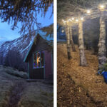 Jólastemning í Skógræktinni á Siglufirði í dag