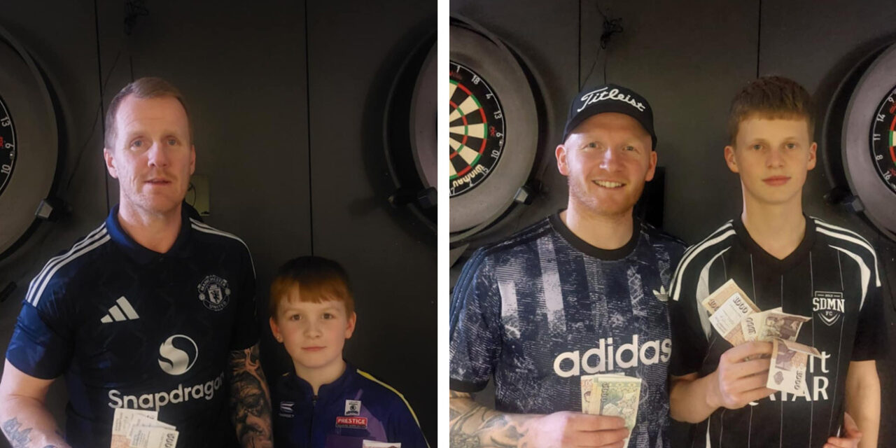 Feðgar mættust í úrslitum á pílumóti í Fjallabyggð