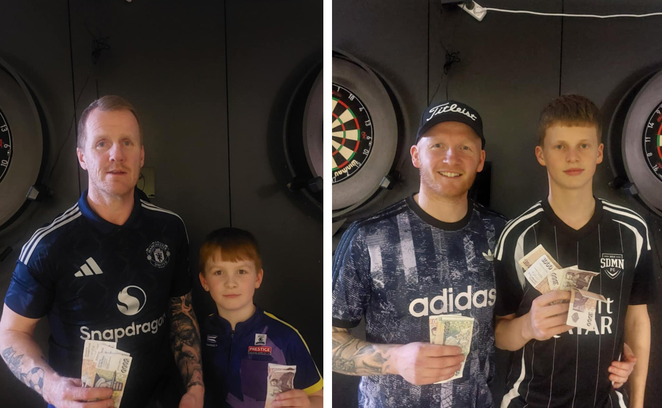 Feðgar mættust í úrslitum á pílumóti í Fjallabyggð