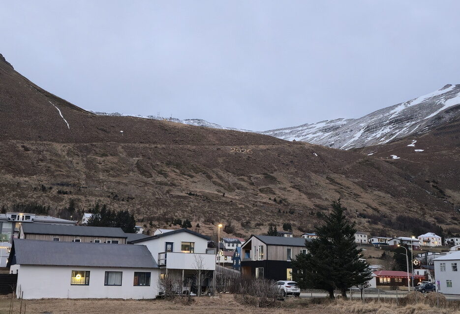 Marauð jörð um áramótin á Siglufirði