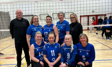 Kvennalið Blakfélags Fjallabyggðar heldur sér í efri hluta 3. deildar eftir fimm leiki um helgina