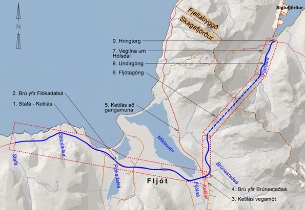 Vegagerðin semur við COWI Ísland um hönnun Fljótaganga
