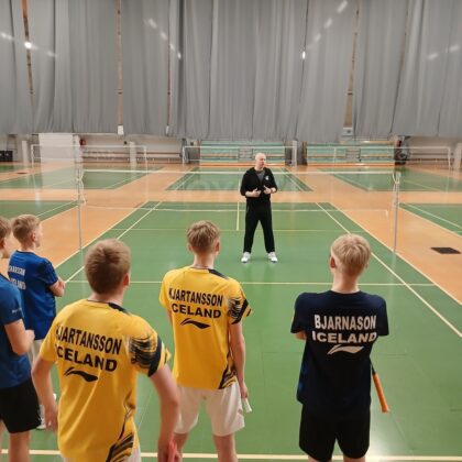 Ungmenni TBS æfðu um helgina undir stjórn nýs landsliðsþjálfara í badminton