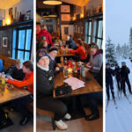 Skíðagönguhópur SSS og SÓ skíðaði milli bæja til að fara á veitingastað – Myndir