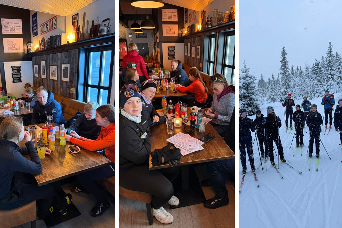 Skíðagönguhópur SSS og SÓ skíðaði milli bæja til að fara á veitingastað - Myndir