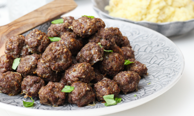 Einfaldar ofnbakaðar kjötbollur