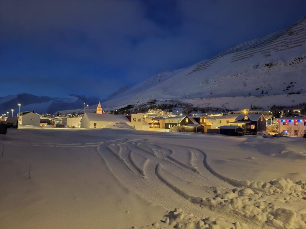 Vetrarstemning á Siglufirði í dag - Myndasafn