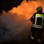 Öryggisvakt slökkviliðs kom í veg fyrir útbreiðslu elds