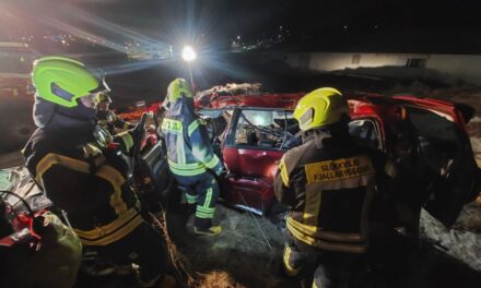 Slökkvilið Fjallabyggðar dró fram klippibúnaðinn