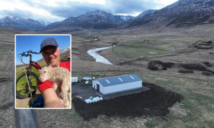 „Það fer afskaplega vel um féð í nýja húsinu.“ Segir Halldór