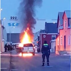 Alelda bíll á Siglufirði