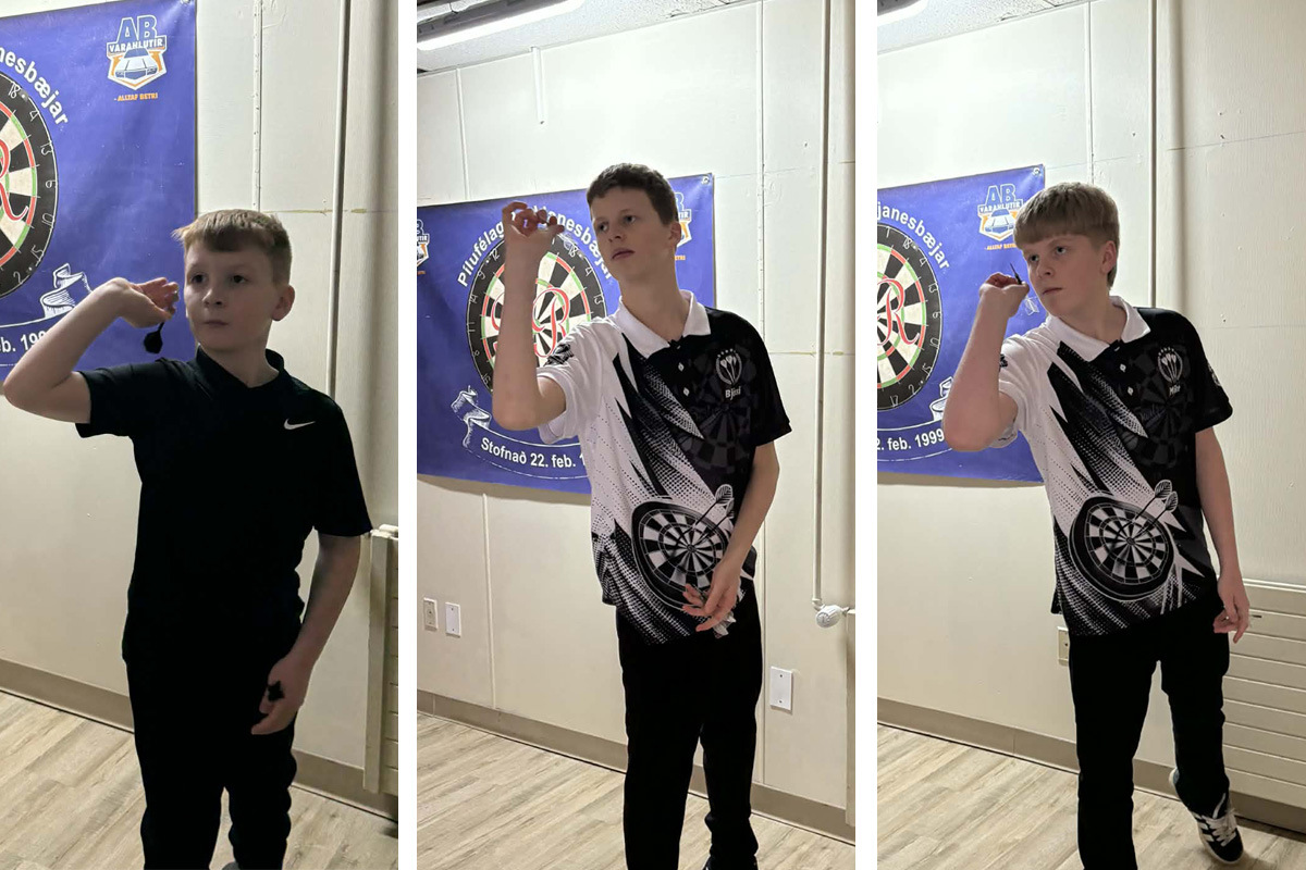 Myndir: Þrír frá Pílufélagi Fjallabyggðar kepptu á Dartung í Reykjanesbæ