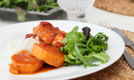 Kjúklingur og sætar kartöflur í æðislegri sósu