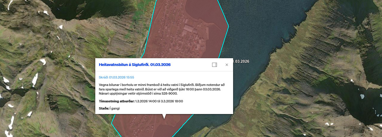 Rarik biður Siglfirðinga að fara sparlega með heita vatnið