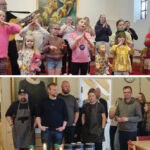 Myndir og myndbönd: Feðrafélagið bauð upp á dýrindis kræsingar við lok kirkjuskólans