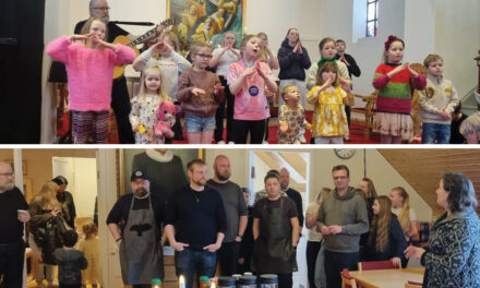 Myndir og myndbönd: Feðrafélagið bauð upp á dýrindis kræsingar við lok kirkjuskólans