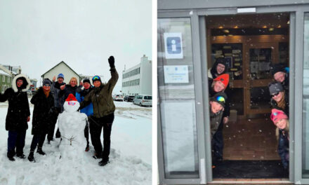 Gönguferð endaði með skemmtilegu sprelli á Torginu – Myndir