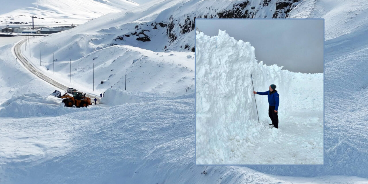 Stórbrotnar myndir Ingvars Erlingssonar ljósmyndara af snjóflóðinu sem féll yfir veginn