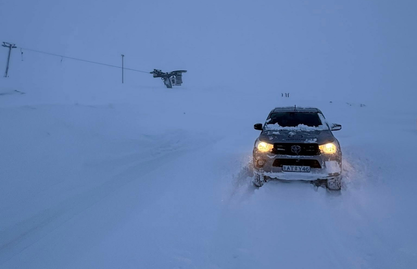 Snjóstormur - Skíðasvæðið Skarðsdal Siglufirði