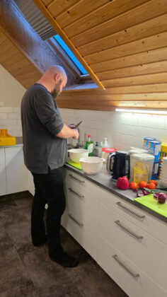 Myndir og myndbönd: Feðrafélagið bauð upp á dýrindis kræsingar við lok kirkjuskólans